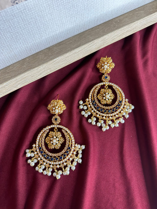 MAYA JHUMKA ROYAL BLUE