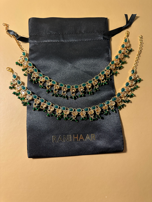 Emerald Anklets/ Jhanjaran